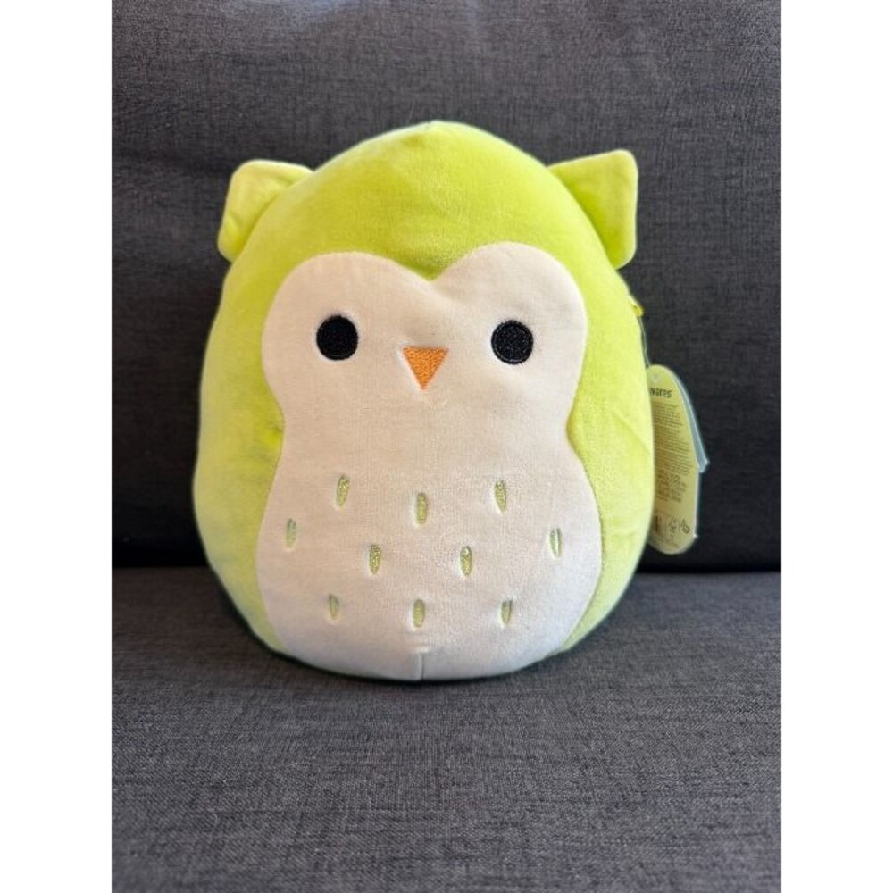 10” Owen the Lime Green Owl Squishmallow Plush - Damaged Tag